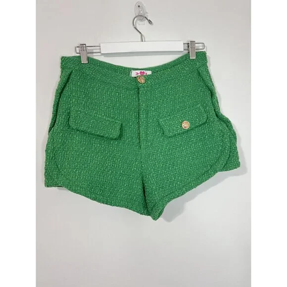 Buddy Love Green High Waist Shorts - Picture 2 of 6